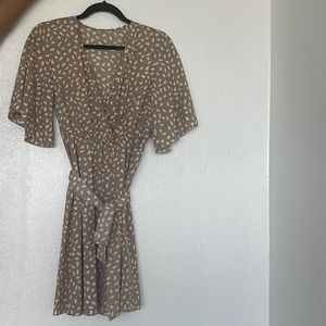 Beige and white small dress